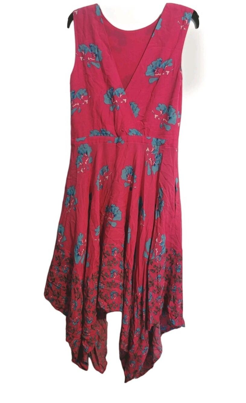 Maje Floral Midi Dress Women's L| Feminine Cocktail Party Boho Chic Flowy Date